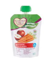 Purée biologique pour bébé Le Choix du Parent à saveur de pomme et carotte